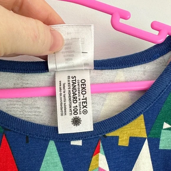 Hanna Andersson Girls Christmas Tree Dress Size 8 (130) Long Sleeve Pockets - Picture 5 of 8